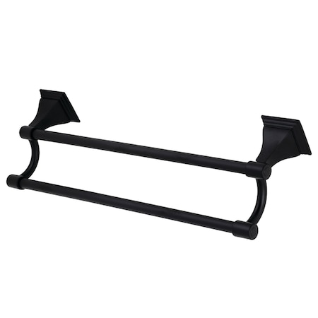 Kingston Brass BAH612318MB Monarch 18" Dual Towel Bar, Matte Black BAH612318MB